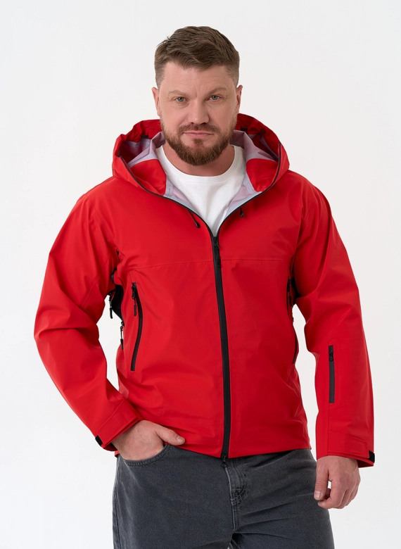 Мужская ветровка красного цвета