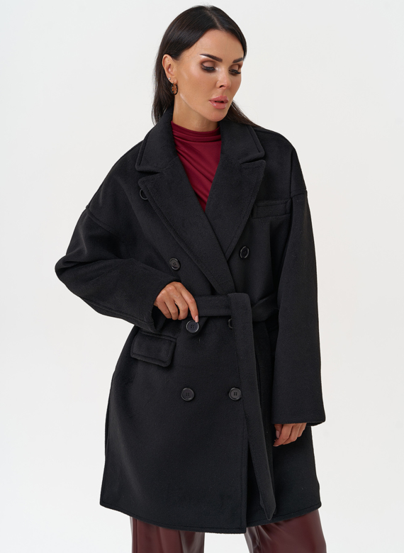 Женское пальто черного цвета