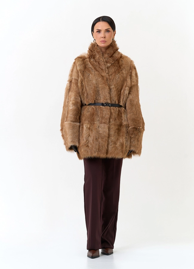 Женская двухсторонняя дубленка модель № 34381 универмаг малина фото