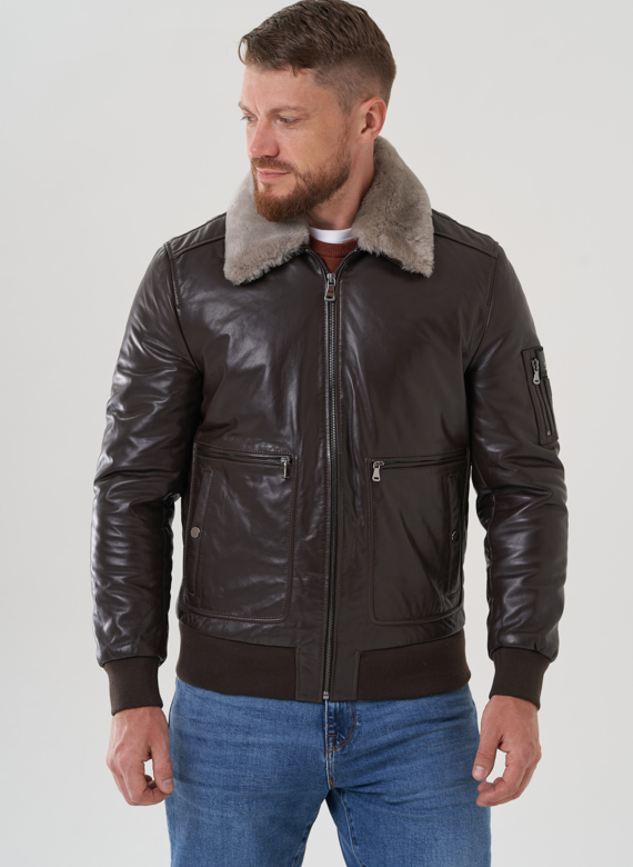 Мужская куртка из натуральной кожи 