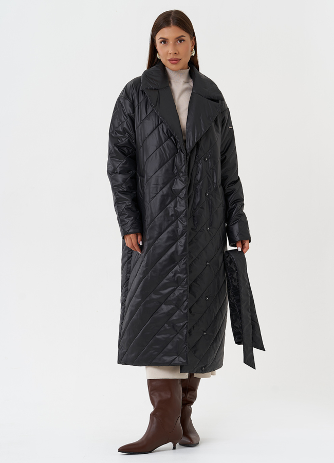 Стеганый пуховик с английским воротником модель № 28439 универмаг малина