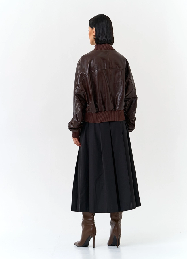 Женская куртка из натуральной кожи модель № 32673 в рассрочку
