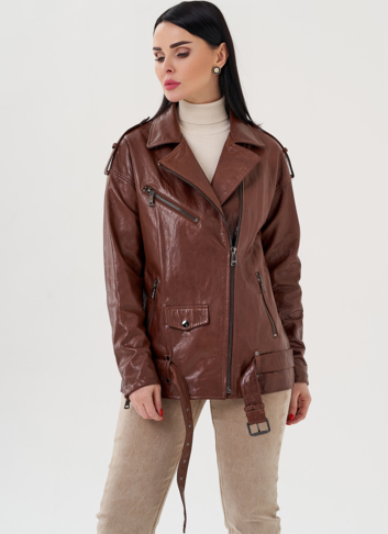 Куртка - косуха коричневого цвета