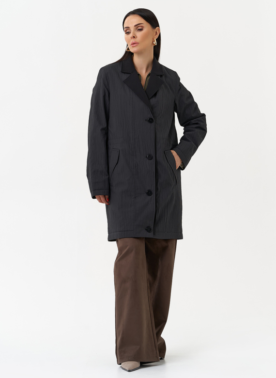 Женское утепленное полупальто трансформер